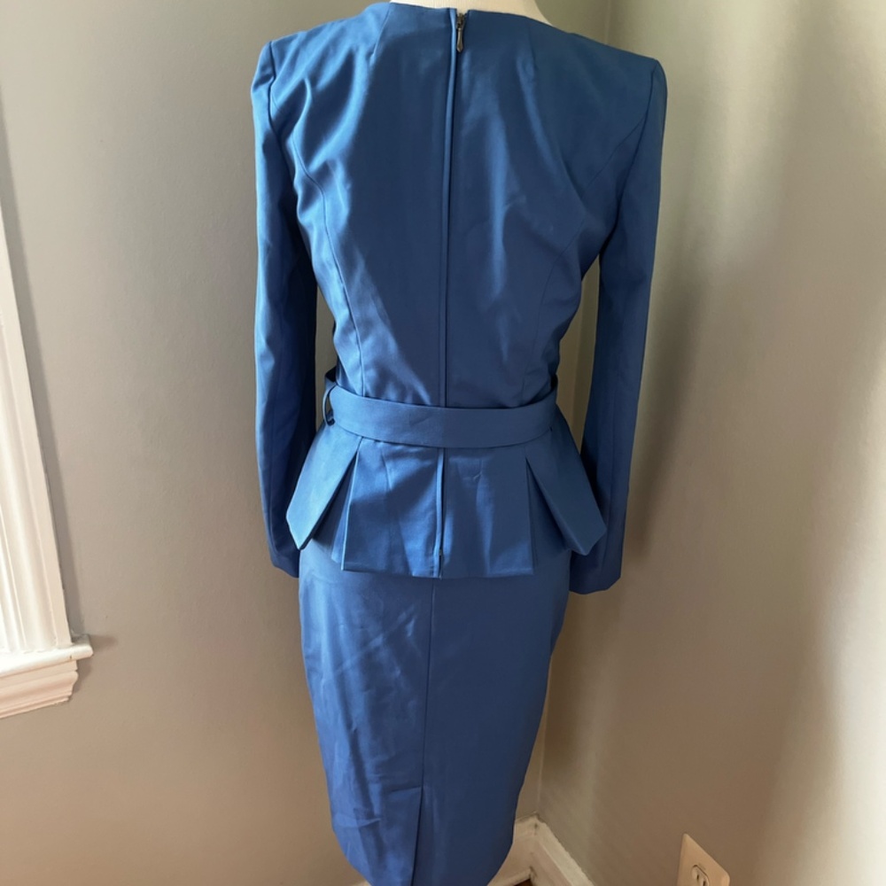 BGL Blue Long-Sleeve Belted Peplum | two-piece | US 2-4 - Picture 5 of 13
